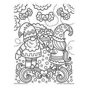Gnomes in love on valentines day