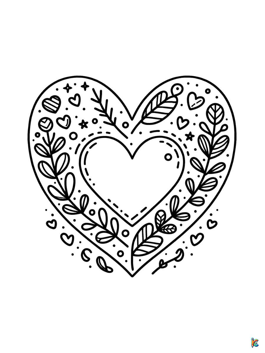 Heart coloring pages â