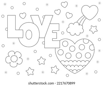 Valentines day coloring pages images stock photos d objects vectors