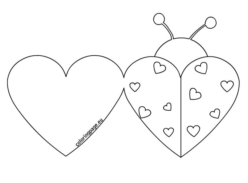 Ladybug valentine cards coloring page valentines day coloring page ladybug valentine cards valentine card template