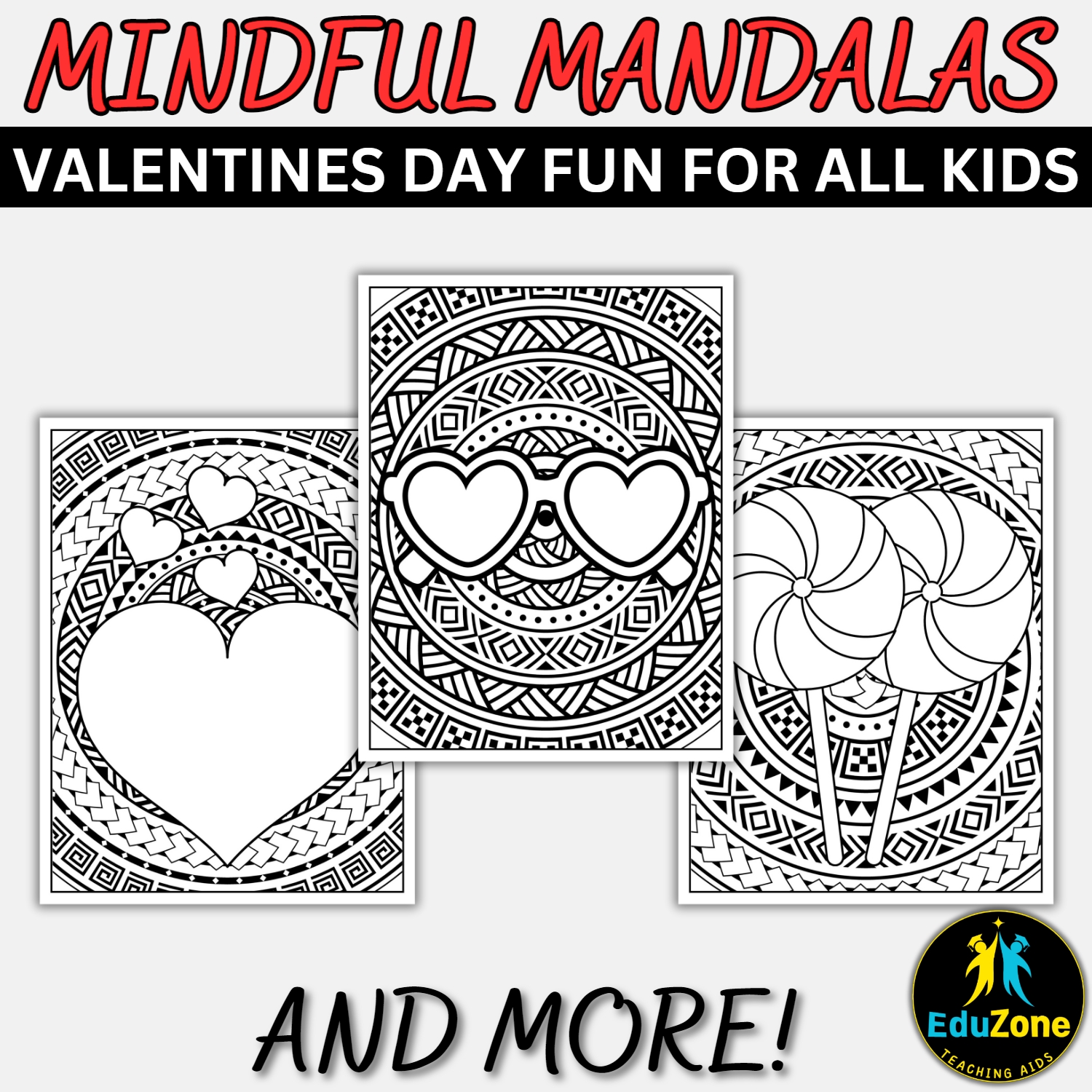 Valentines day mandala coloring pages relaxing printable
