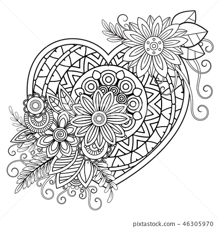Valentines day coloring page