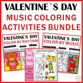 Valentines day music coloring tpt