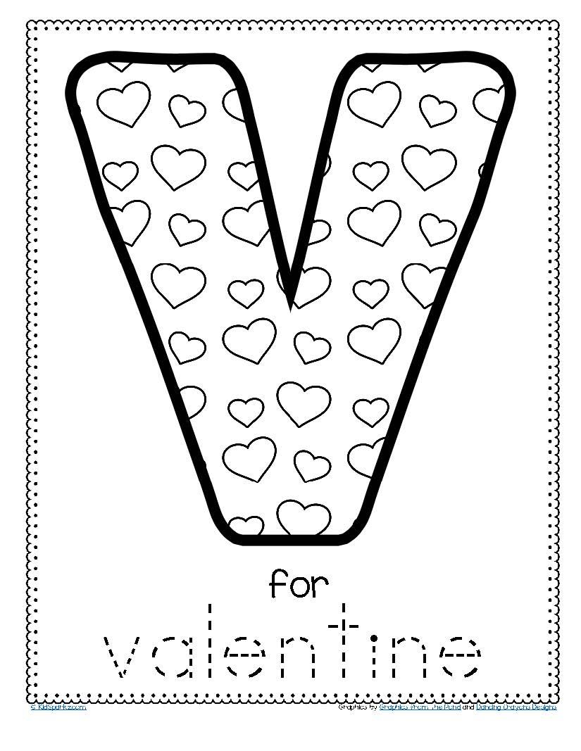 Free valentines day tracing and coloring prntable preschool kindergarten valentinesdayprâ valentine worksheets kindergarten valentines preschool valentines