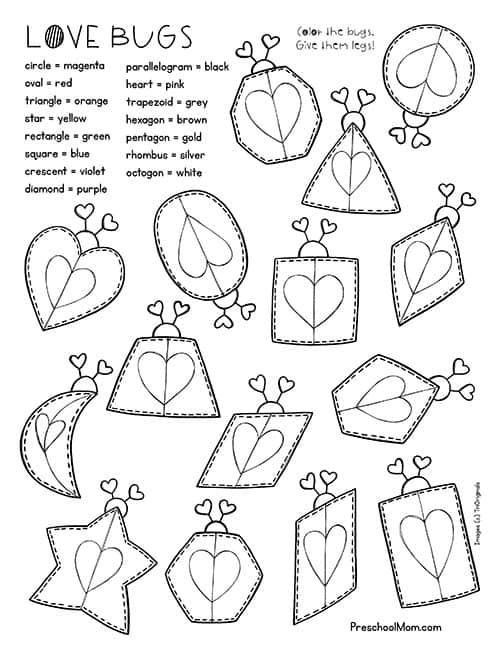 Valentines day preschool printables