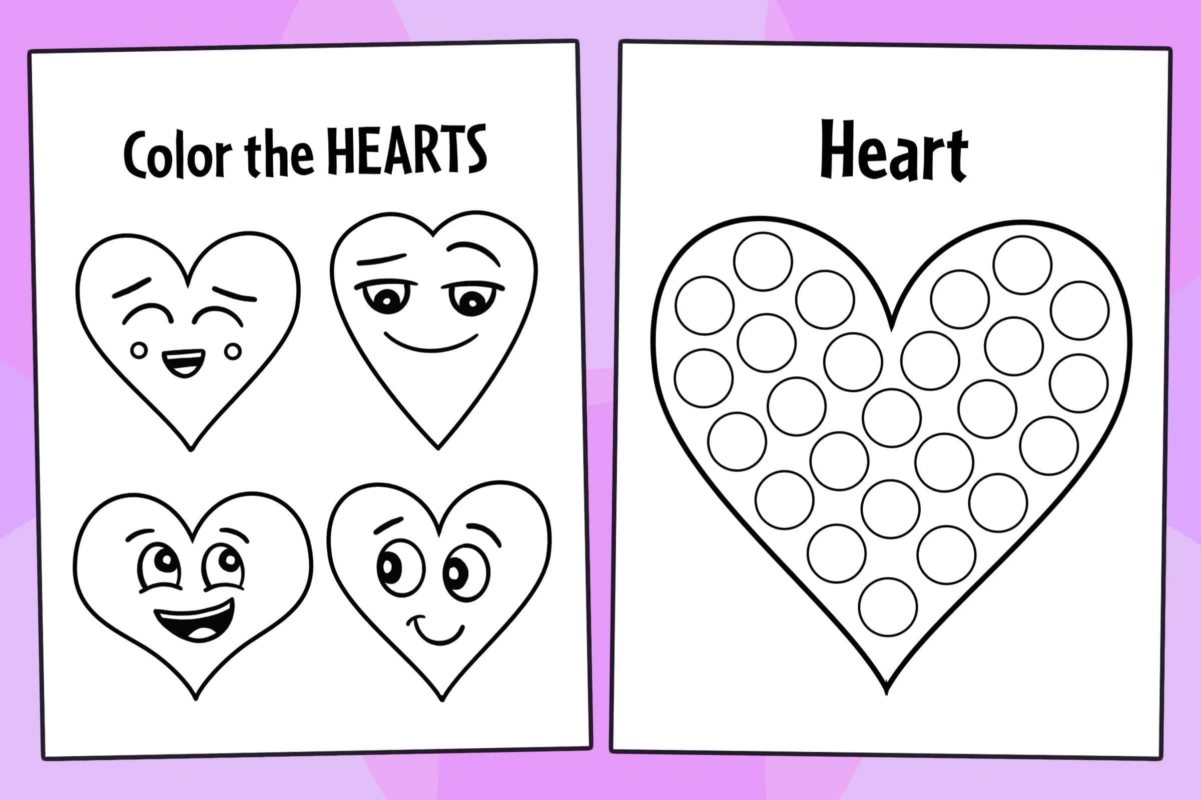 Free heart worksheets for preschool â the hollydog blog