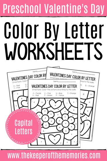 Capital letter valentines day preschool worksheets