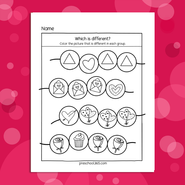 Little hearts valentines theme packet page activity pack