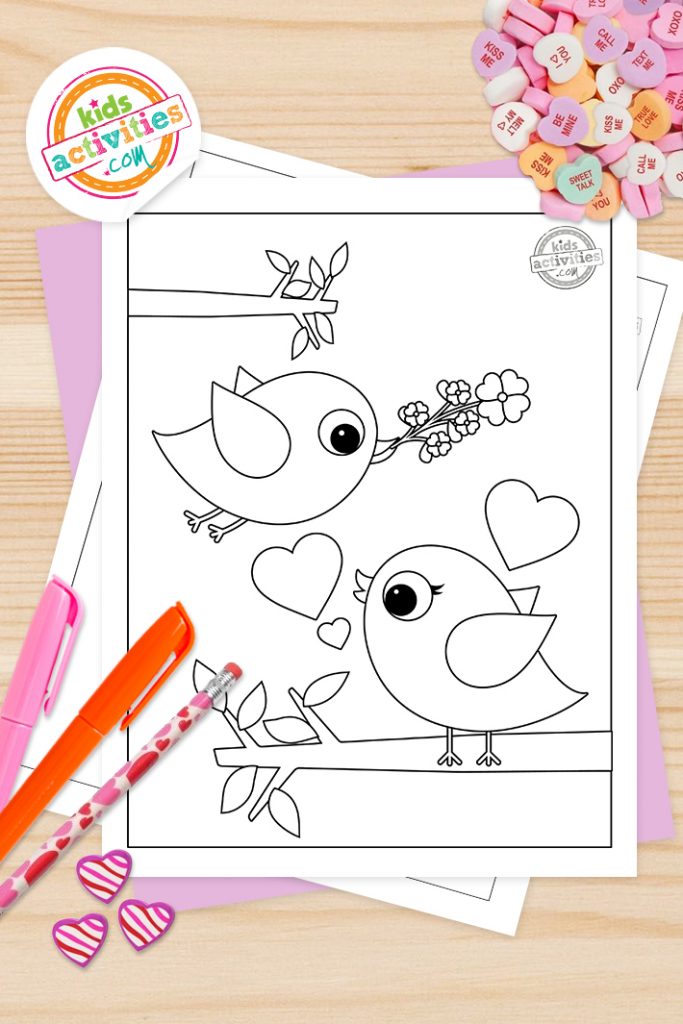 Preschool valentine coloring pages to print color kids activities blog