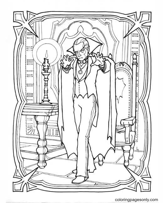 Vampire coloring pages printable for free download