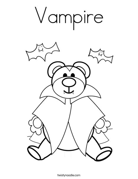 Vampire coloring page