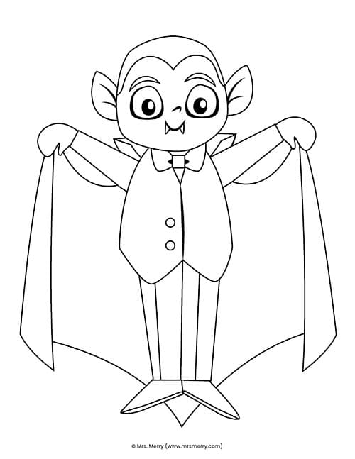 Build a dracula craft free printable mrs merry
