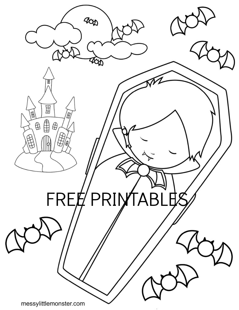 Halloween colouring pages for kids