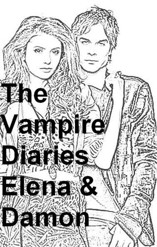 Free the vampire diaries coloring page