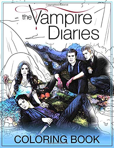The vampire diaries coloring book coloring books for teens and adults fan of the vampire diaries by anthony petr