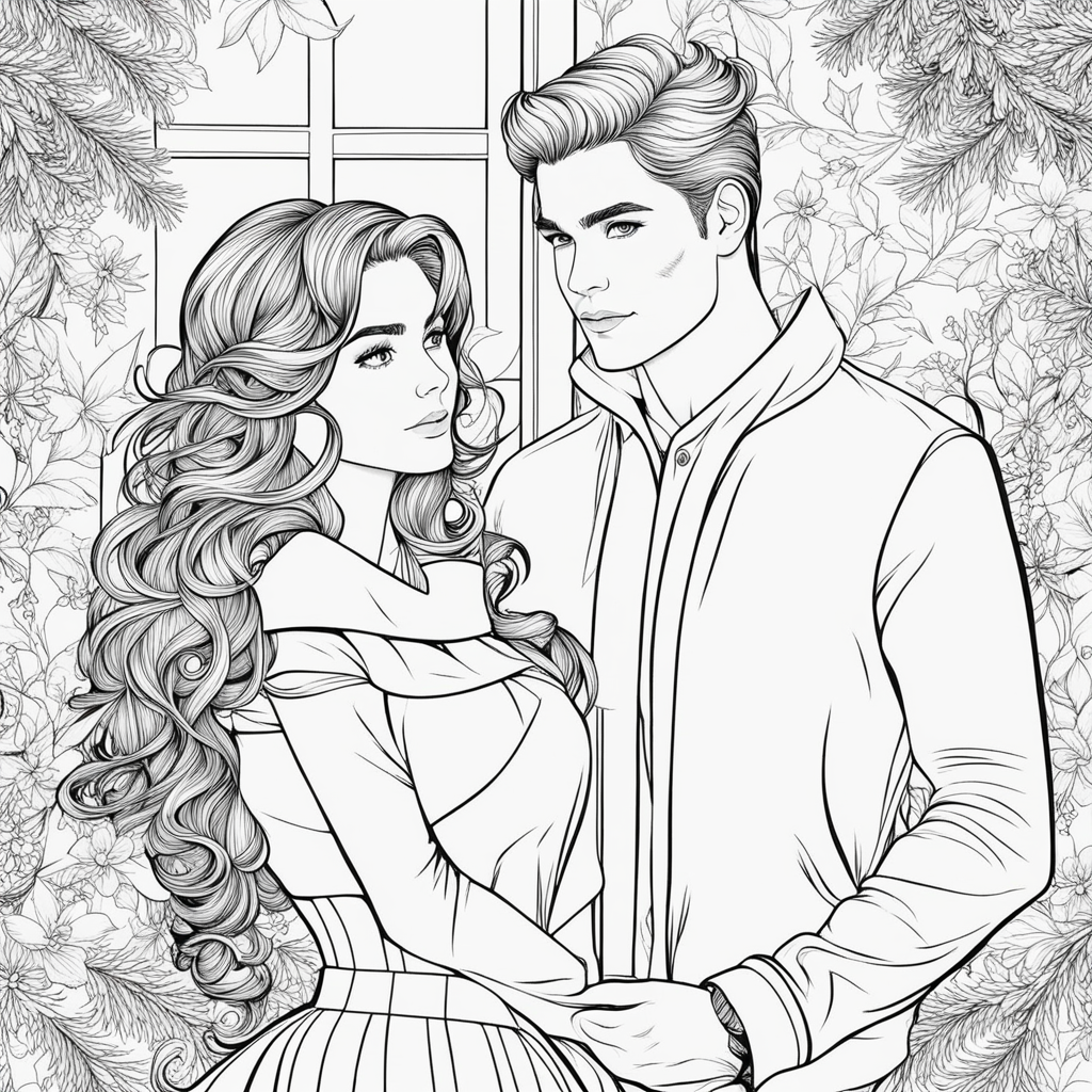 Beautiful vampire of the dark coloring page with bold lines