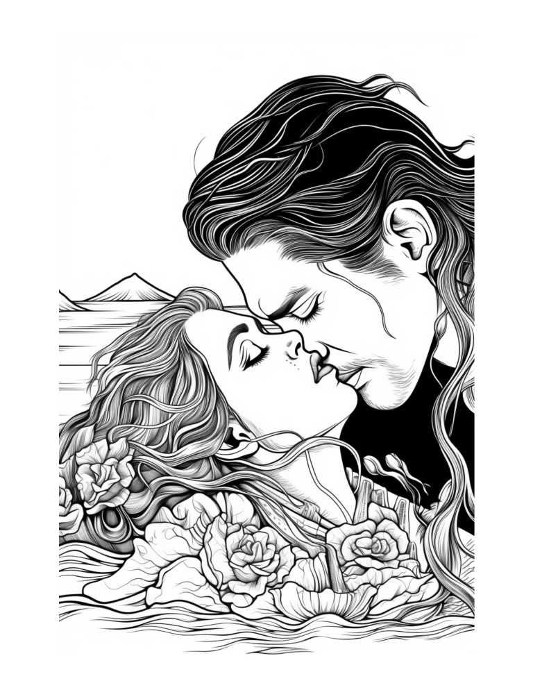 Romance in the vampire kingdom unveiling romantic coloring pages for the ultimate shadow seeker