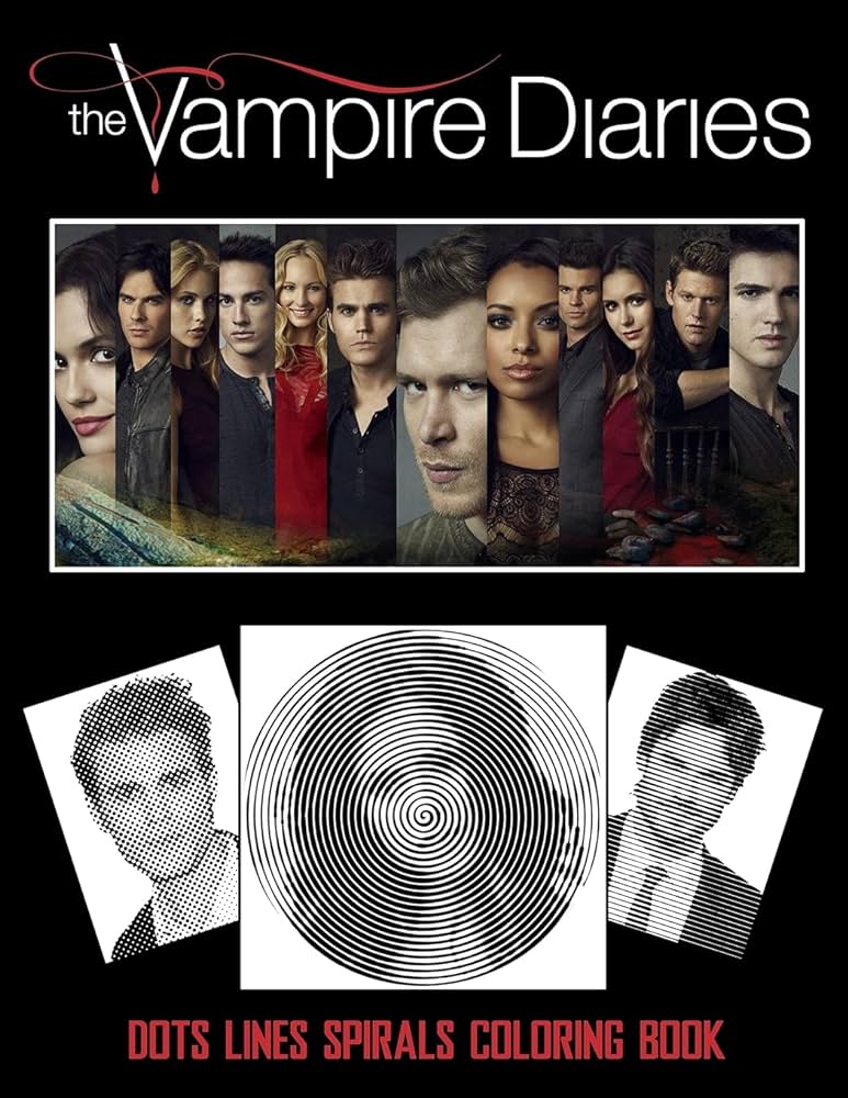 The vampire diaries dots lines and spirals vampire diaries coloring books for adults by a runyan denise
