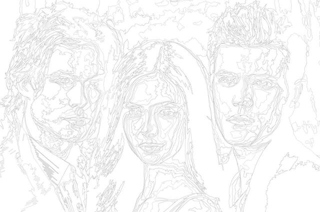Painting by numbers vampire diaries damon elena and stefan x cm painting by numbers vampire