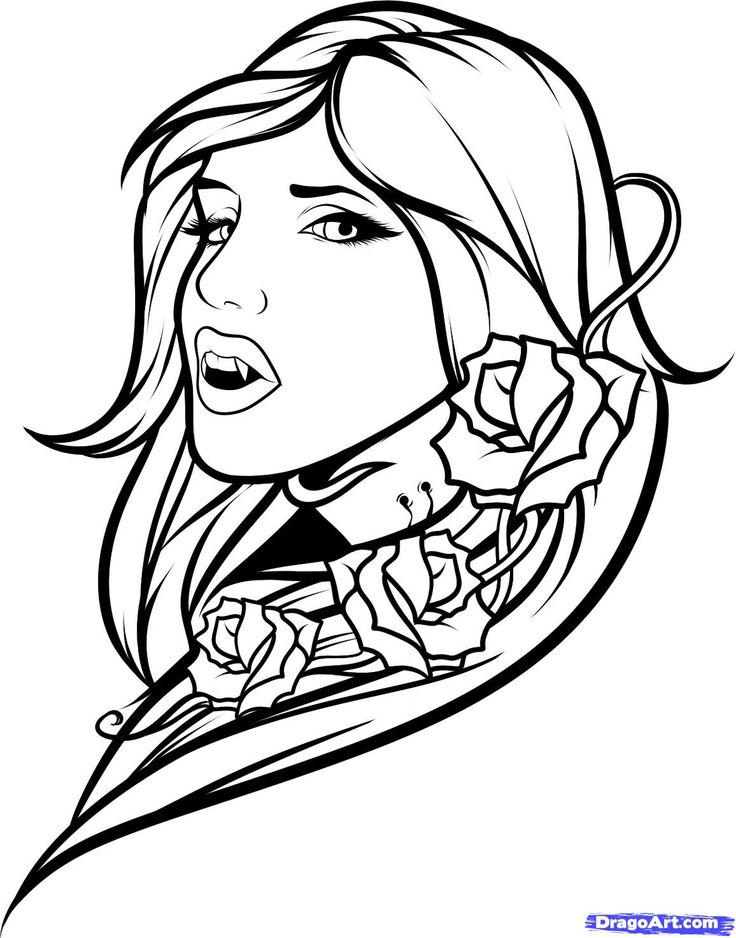 Vampire found on google tattoo coloring book adult coloring pages coloring pages