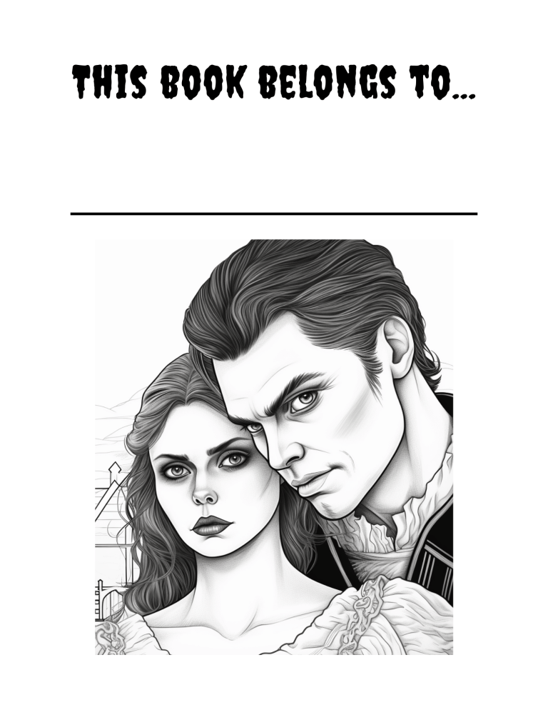 Romance in the vampire kingdom unveiling romantic coloring pages for the ultimate shadow seeker