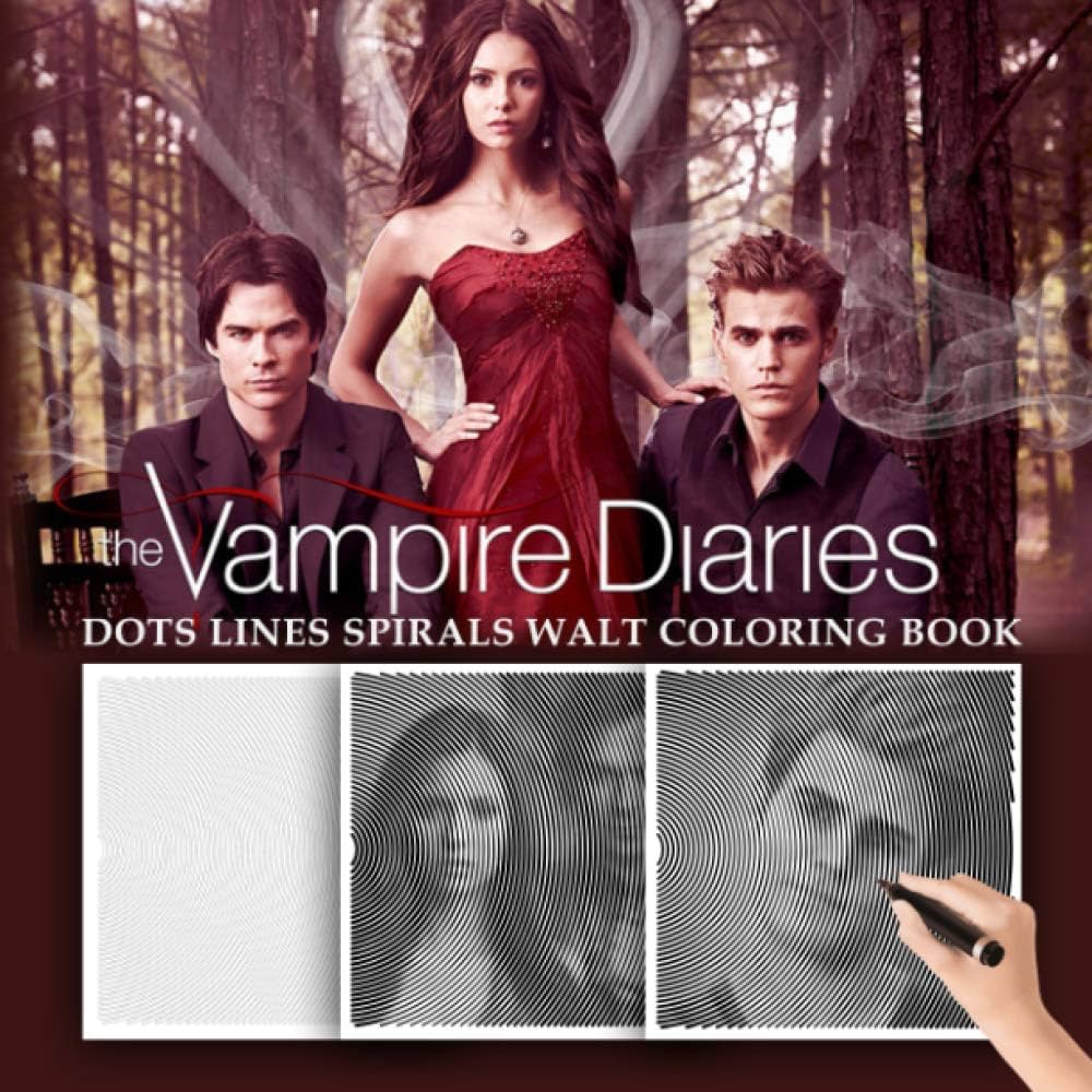 The vampire diaries dots lines spirals walt coloring book the best coloring book for adult for stress relief halloween by