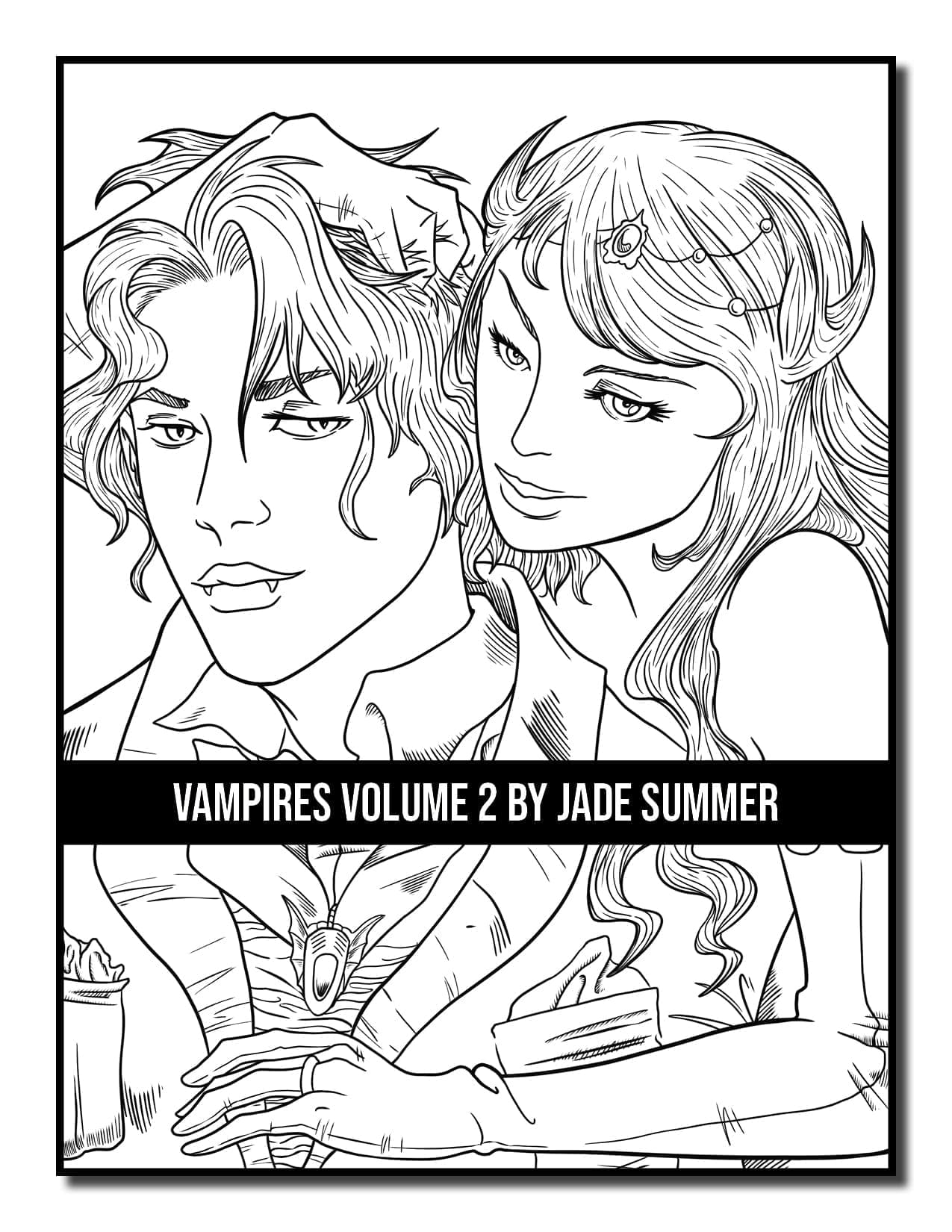 Vampires coloring book jade summer