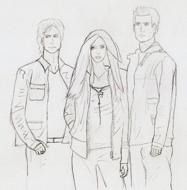 Coloring vampire diaries sketch vampire diaries vampire coloring pages