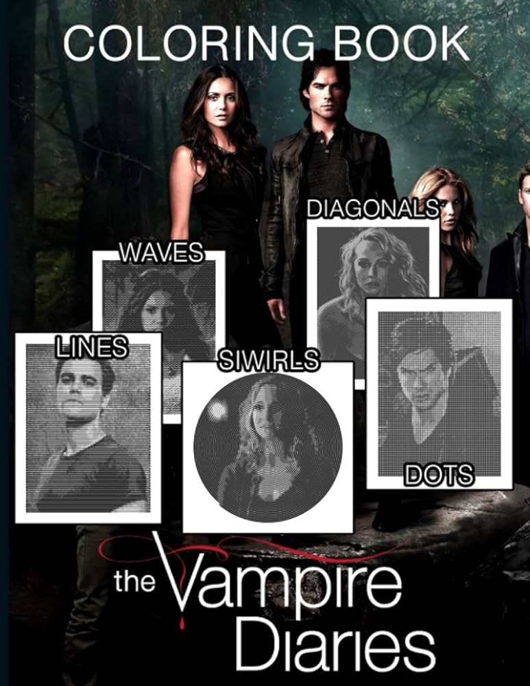 The vampire diaries lines dots waves swirls diagonals coloring book the vampire diaries impressive spirograph styles colouring books for kid and adult the color wonder jurobei kurata books