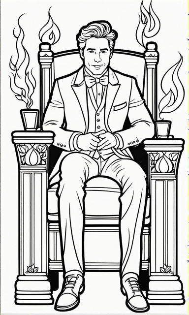 Black outline for coloring book