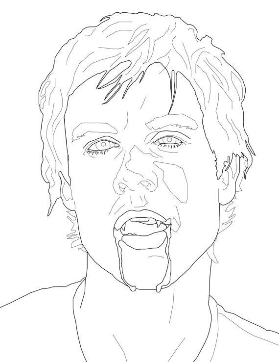 Vampire diaries coloring pages vampire drawings chris wood vampire diaries vampire
