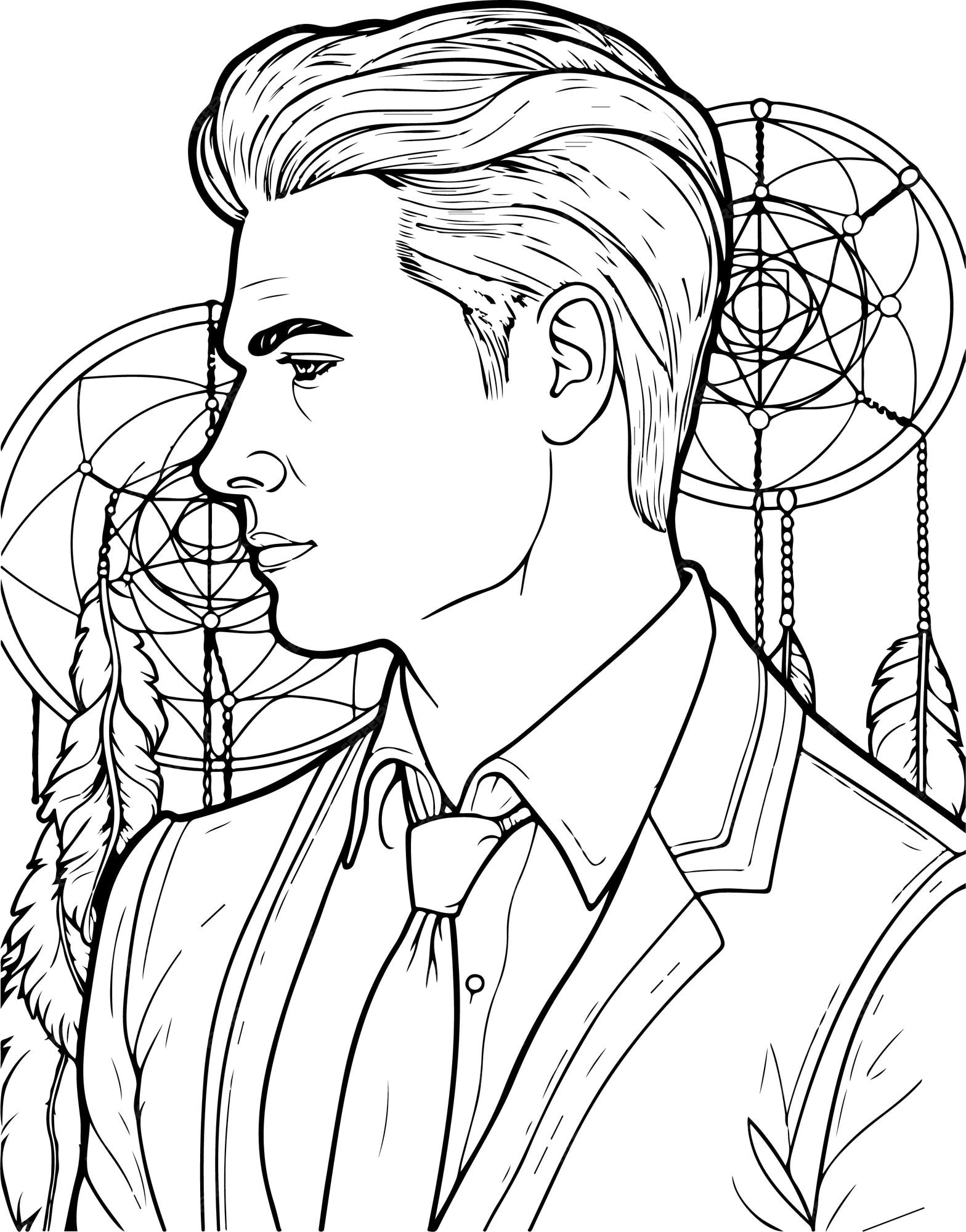 Premium vector men dream catcher