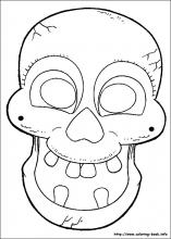 Halloween masks coloring pages on coloring