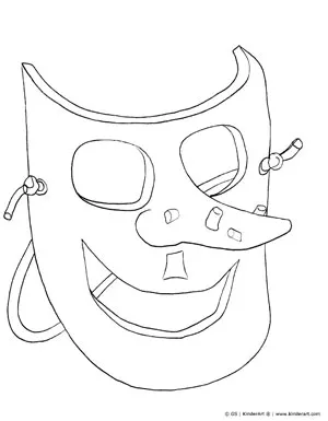 Witch mask coloring page â