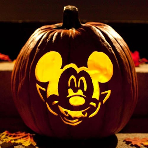How to craft halloween mickey vampire pumpkin stencil
