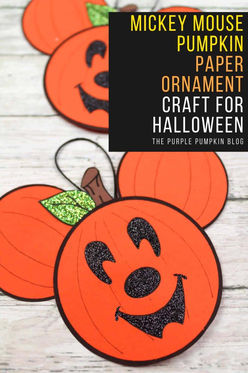 Mickey mouse pumpkin ornament craft halloween disney craft