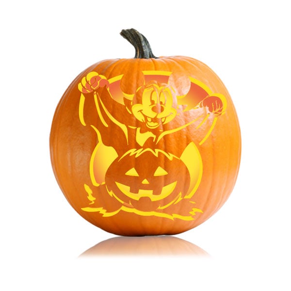 Vampire mickey pumpkin stencil