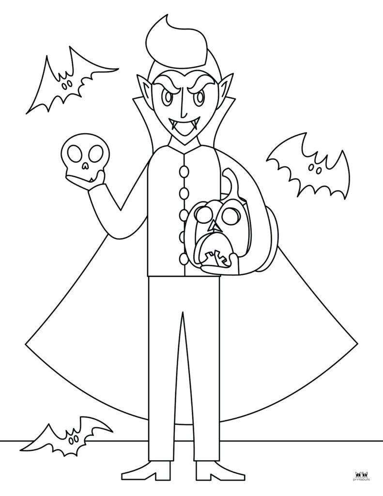 Vampire coloring pages outlines
