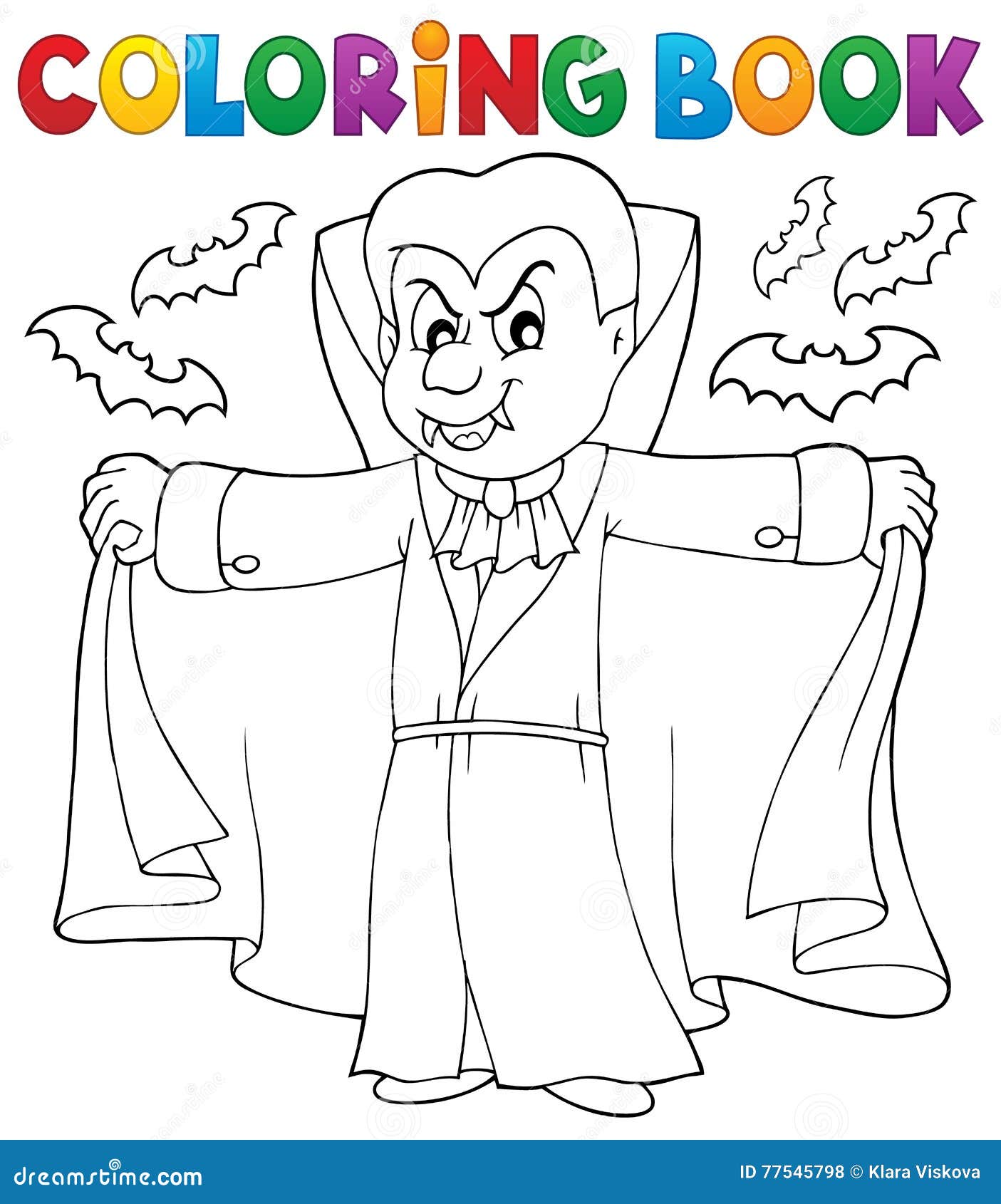 Coloring book vampire theme stock vector
