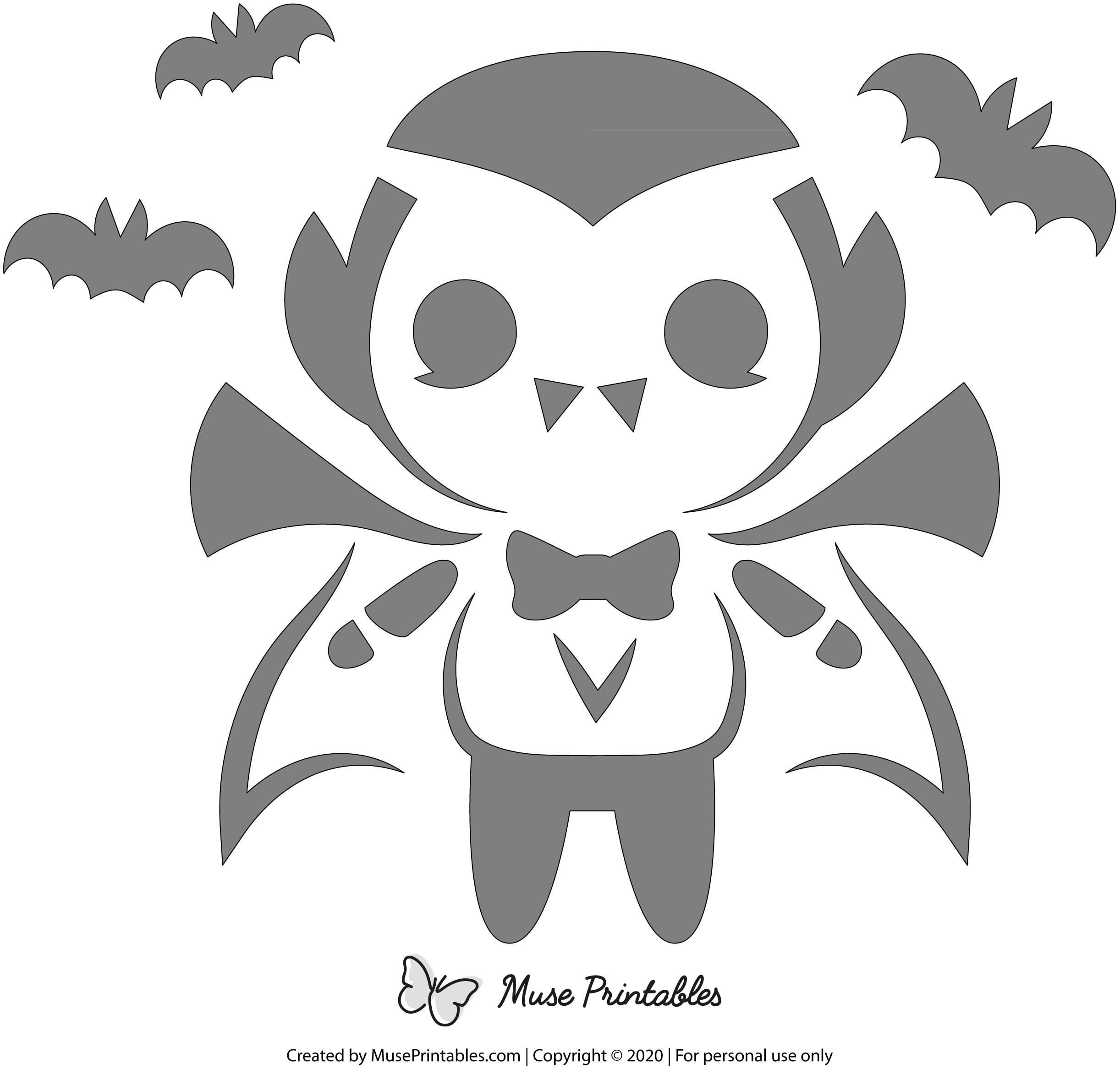 Vampire pumpkin stencil