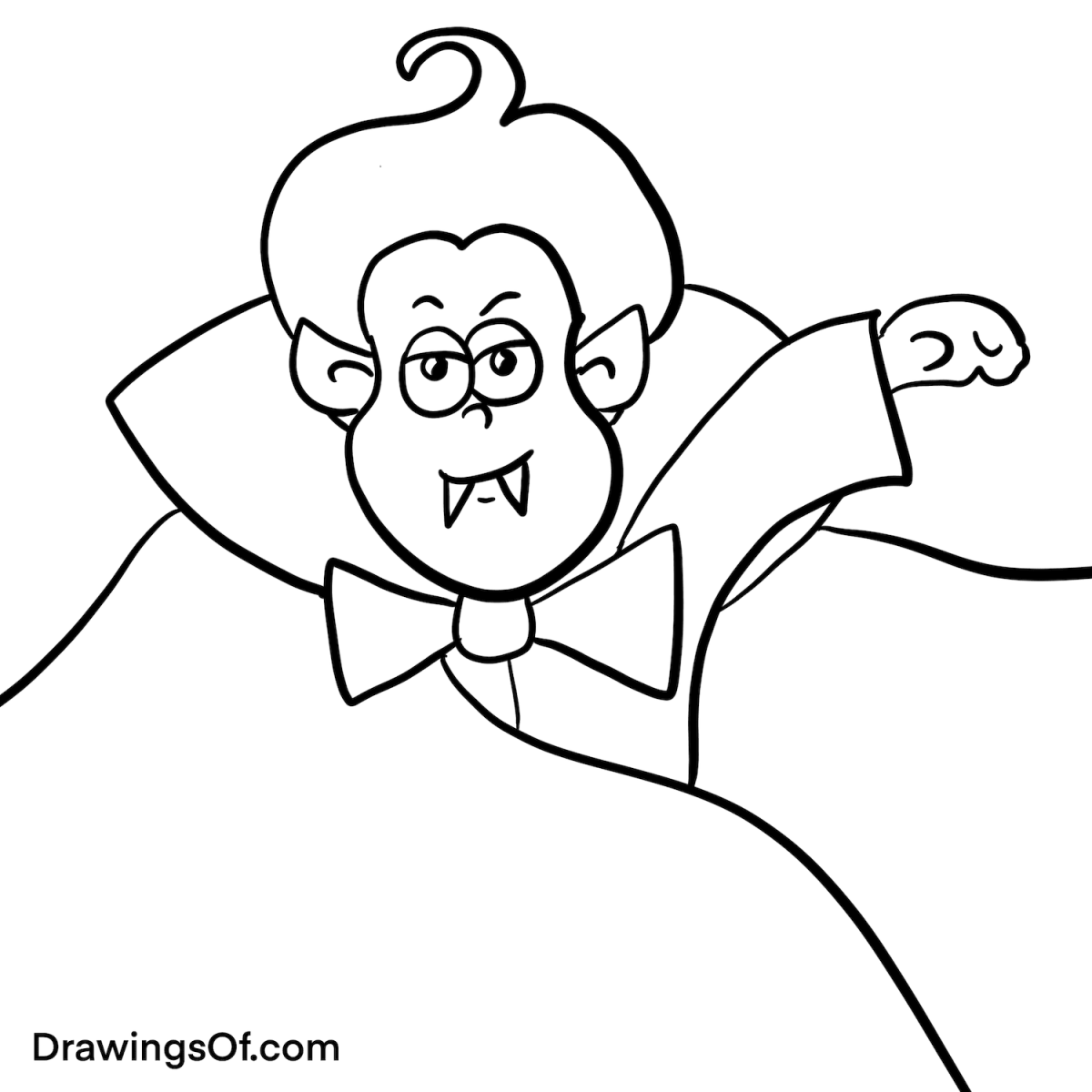 Vampire drawing easy cute cartoon art instructions