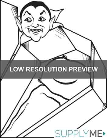 Printable vampire coloring page for kids â