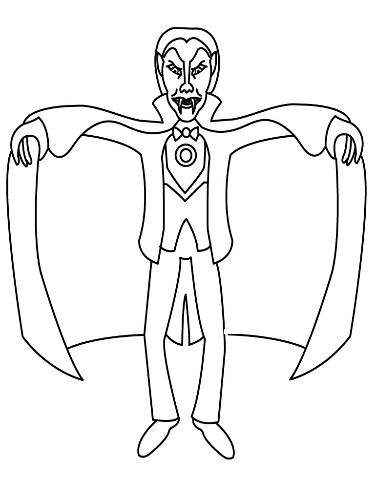 Free printable vampire coloring pages for kids