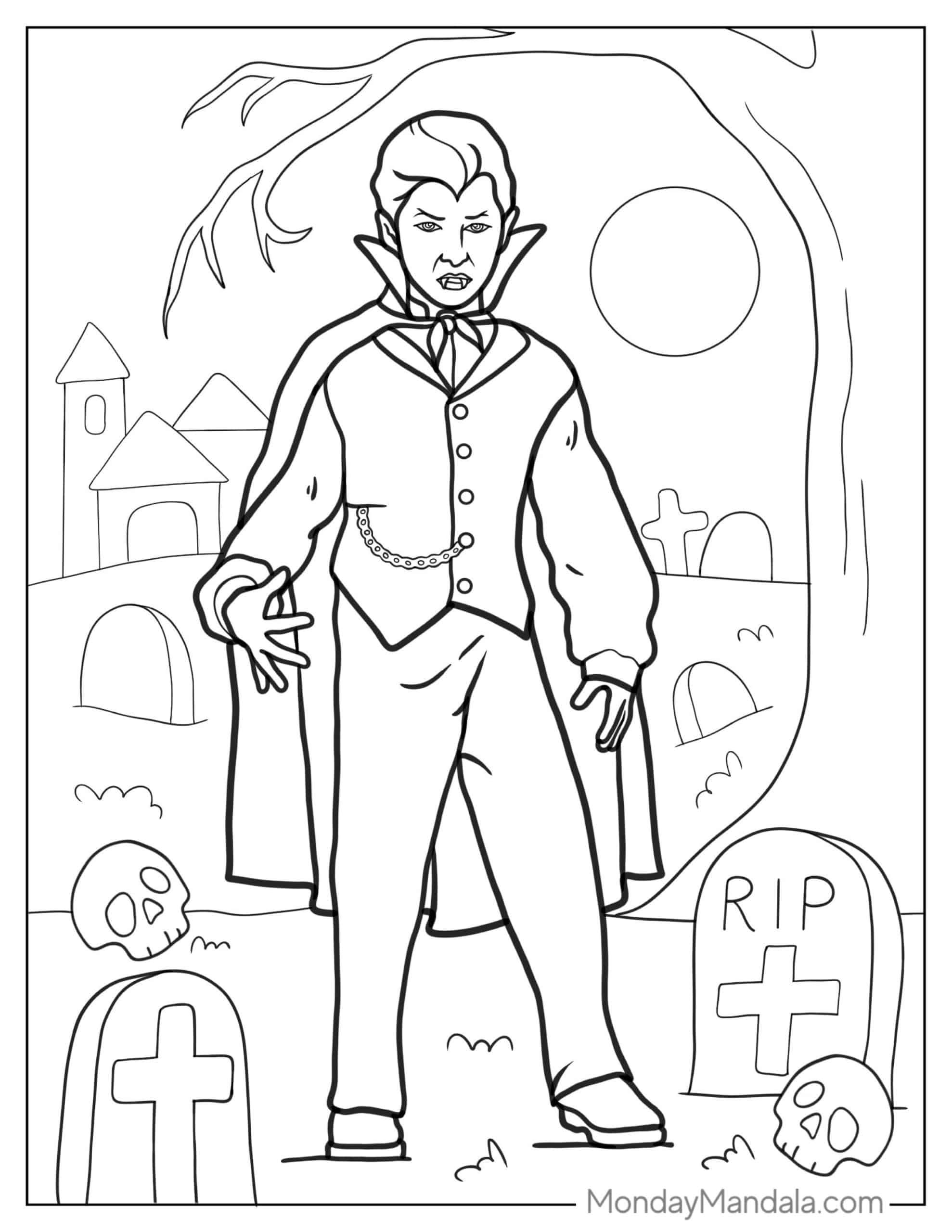 Vampire coloring pages free pdf printables coloring pages vampire black construction paper