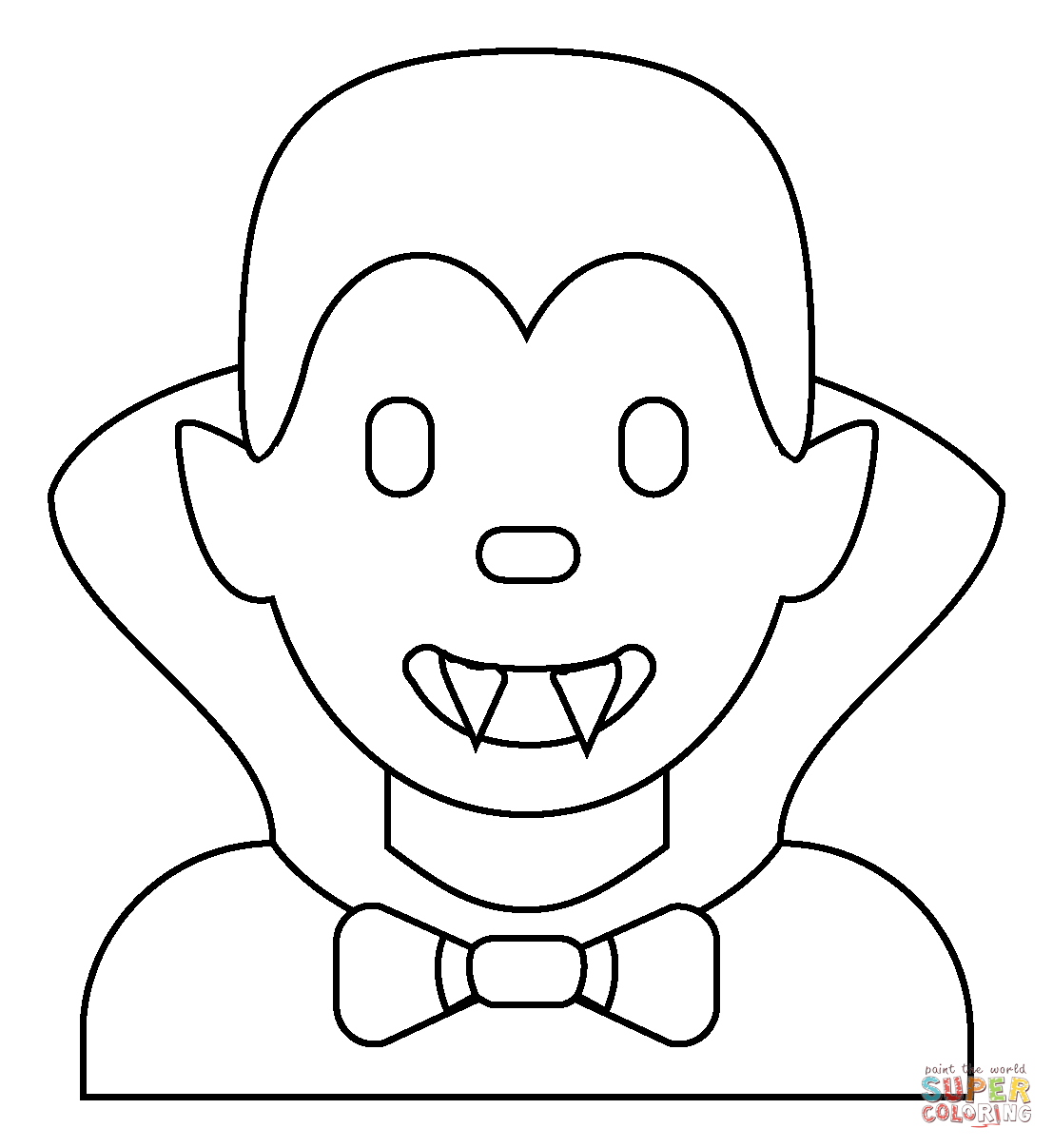 Man vampire emoji coloring page free printable coloring pages