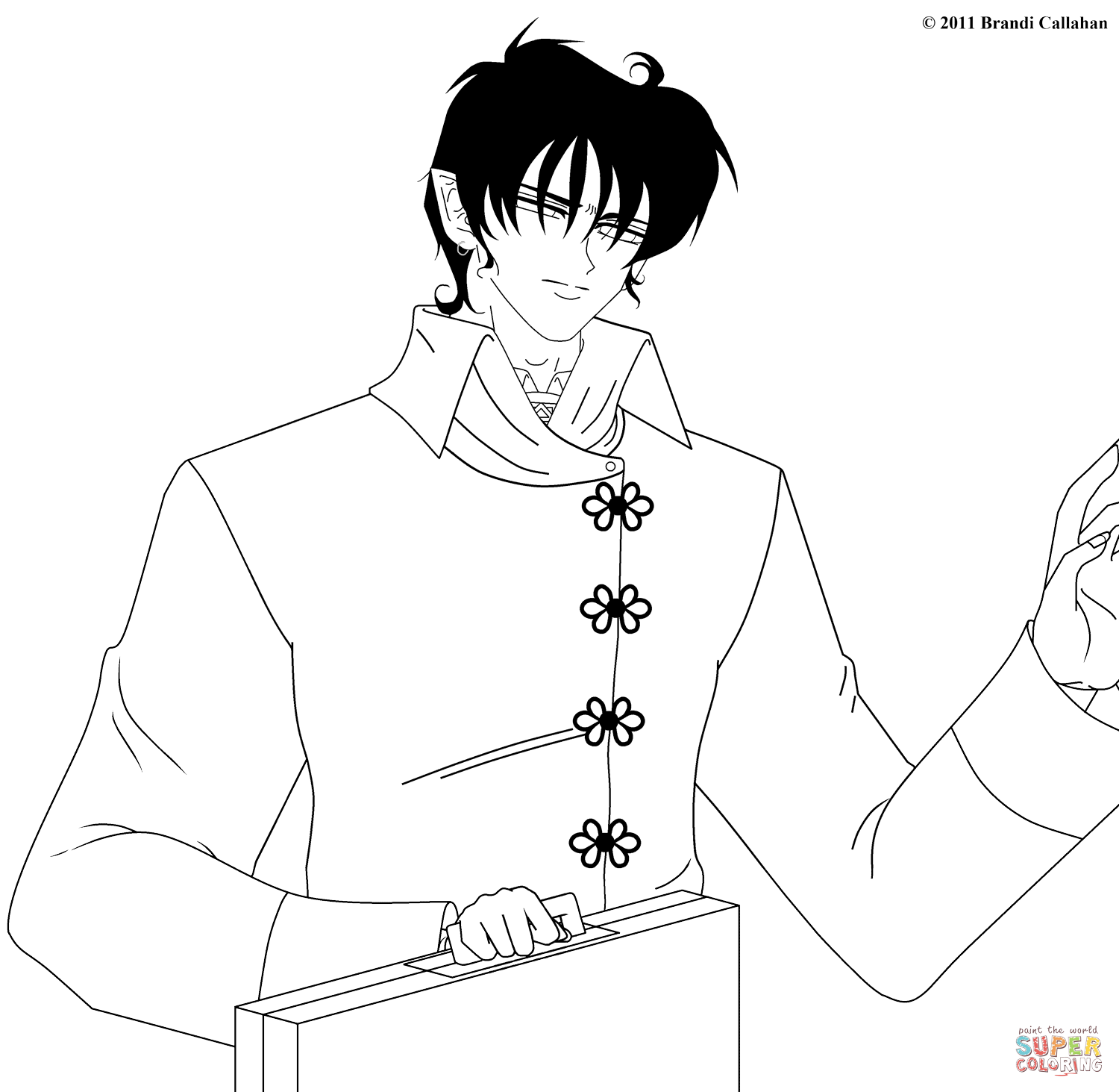 Professor jade from vampire knight manga coloring page free printable coloring pages