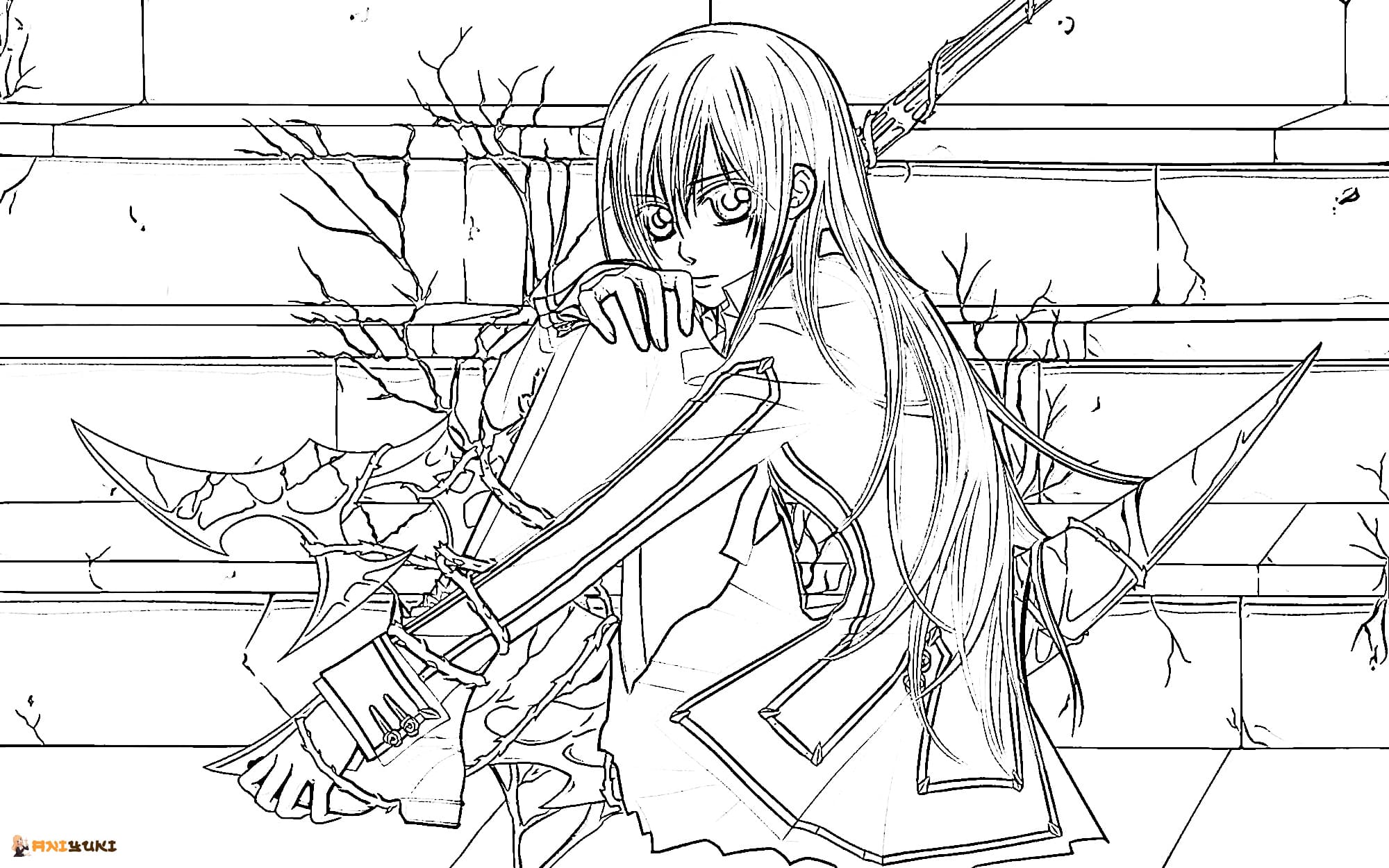 Vampire knight coloring pages