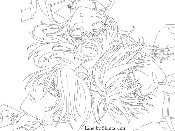 Lineart vampire knight anime drawings art rules