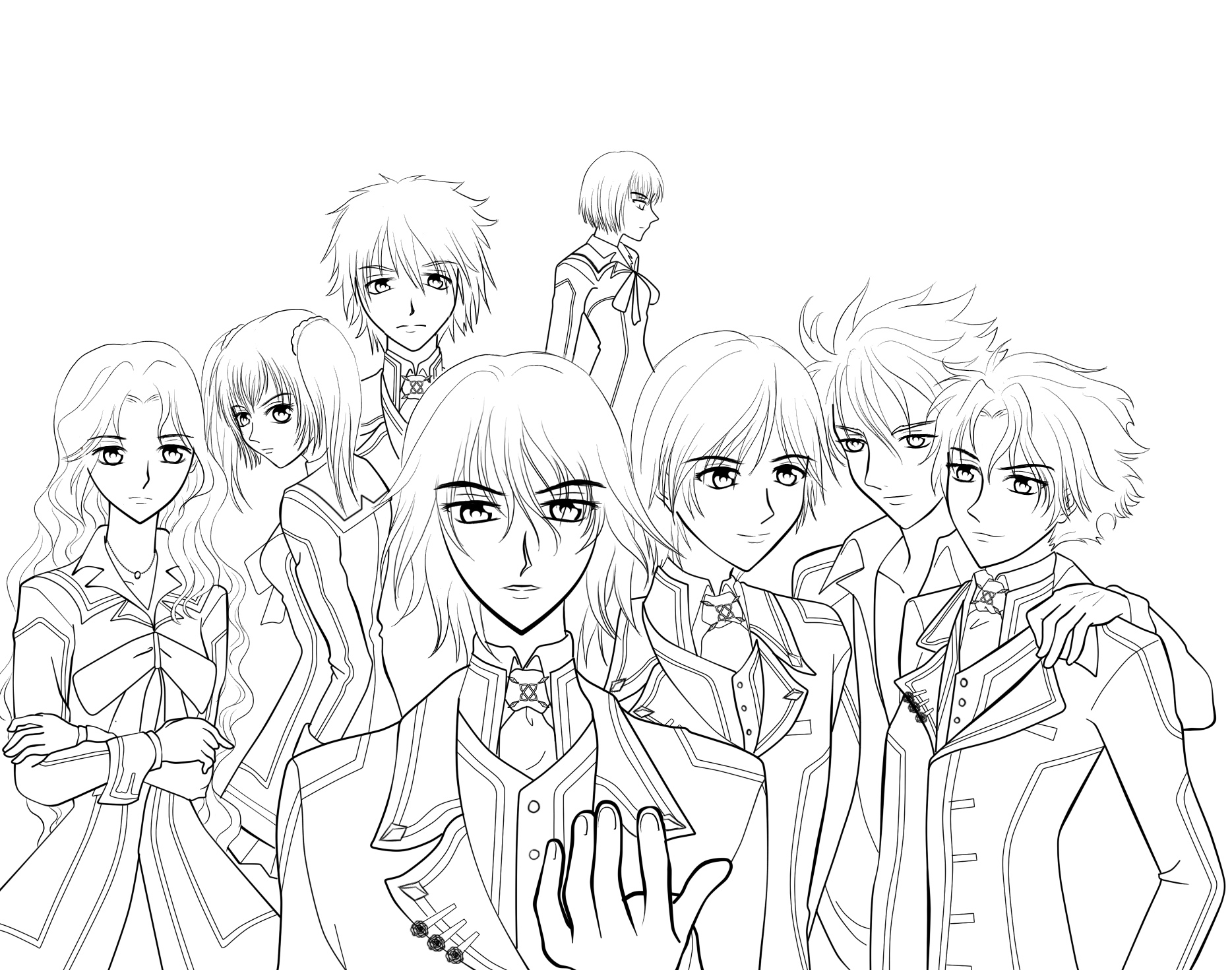 Vampire knight lineart by himiko on