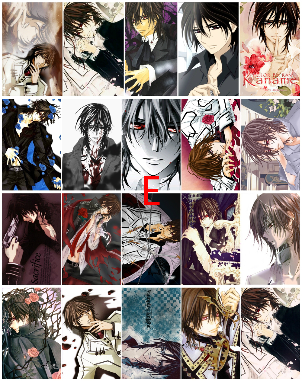 Vampire knight stickers anime vampire knight manga anime card anime knight vampire
